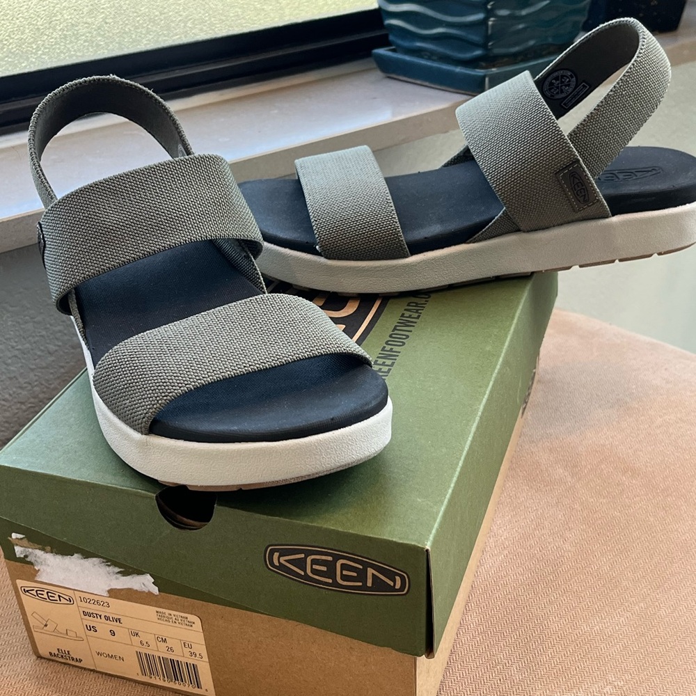 Keen Green Sandals with Sturdy Sole